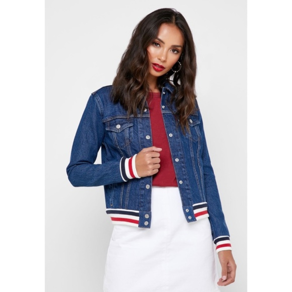 Levi’s Ribbed Trim Trucker Jacket L